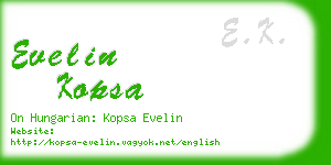 evelin kopsa business card